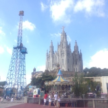 Cathedral with the amusement park surrounding it
